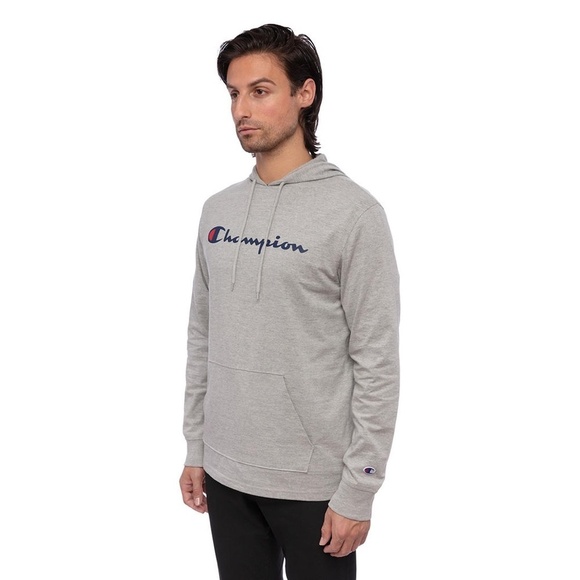 New Champion Men's Gray Long Sleeve Hoodie - Picture 3 of 13